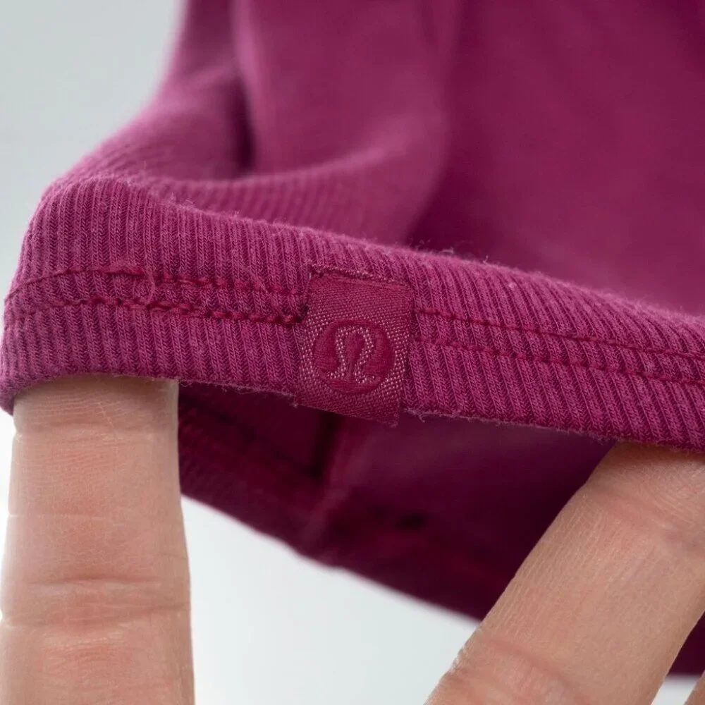 Lululemon Modal Silk Twist-Back Yoga Tank Top Magenta Purple |12 - Picture 5 of 7